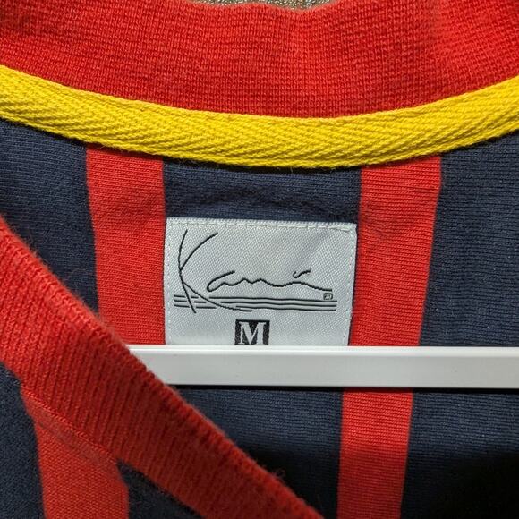 Karl Kani Brooklyn NY Striped Streetwear T shirt - Picture 4 of 4